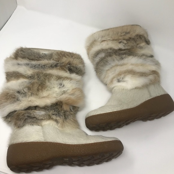 pajar rabbit fur winter boots